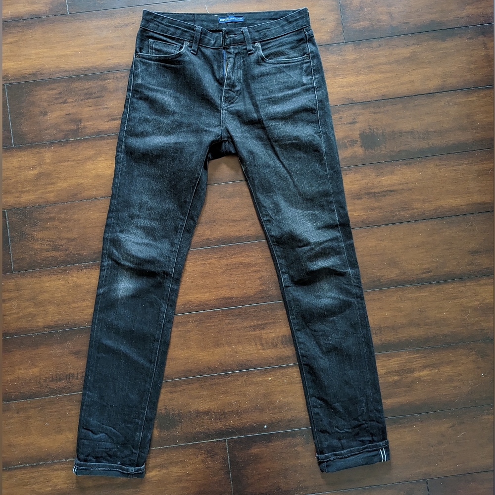 Levi's made & crafted tack slim black jeans - size: 29/34